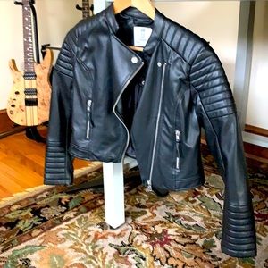 Like-new faux leather jacket for a fashionable young lady 8-11 years of age.